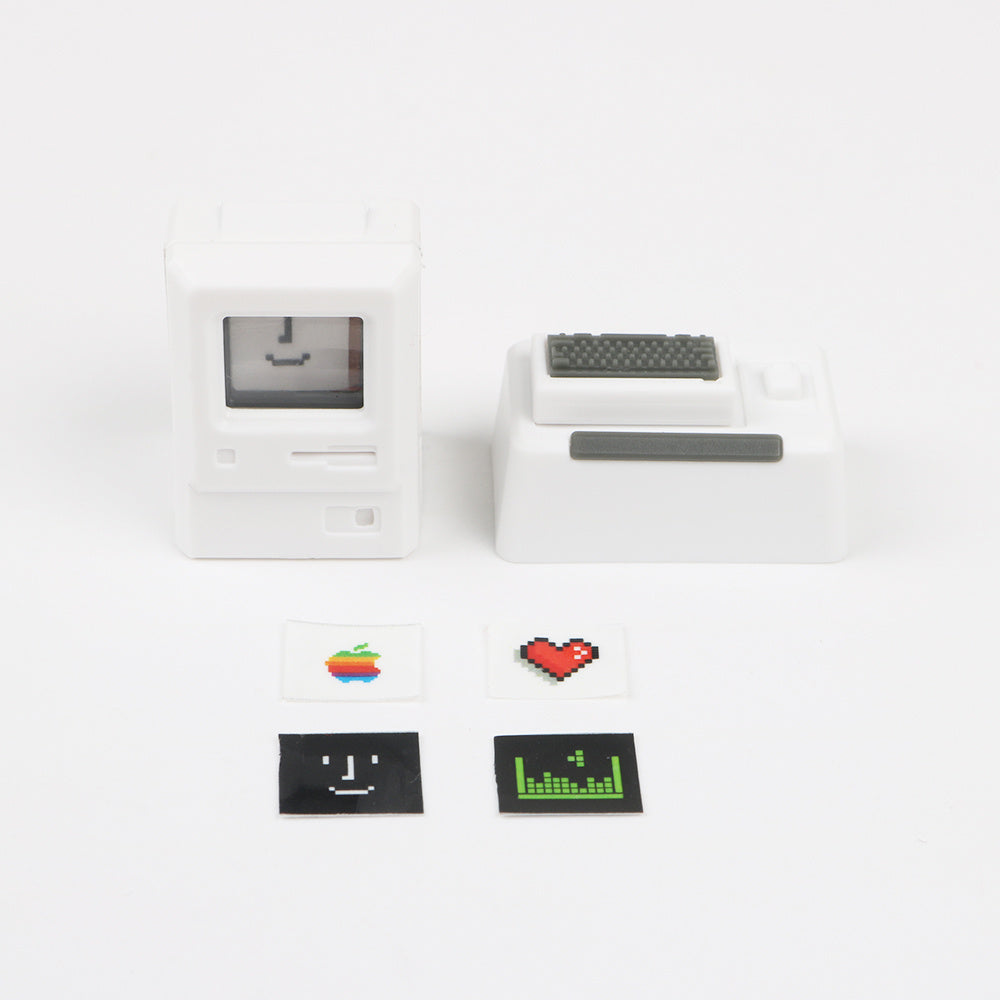 Capuchon de clé transparent de style rétro Macintosh