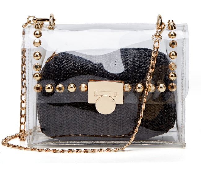 Petit sac carré à bandoulière simple pour femme