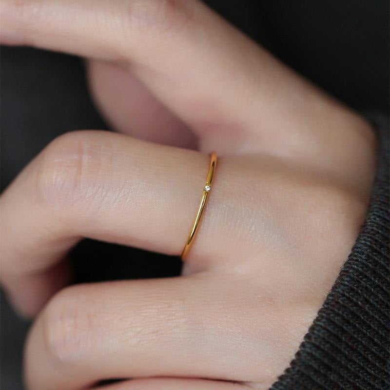 Non-fading Diamond In The Debris Japanese Ring Simple Special Interest Light Luxury