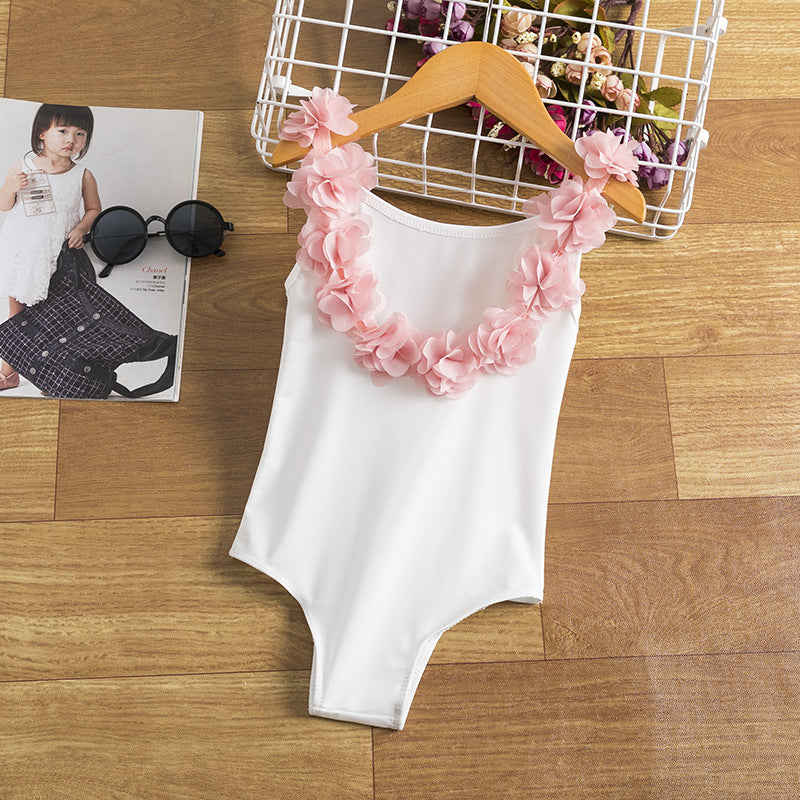 Traje de baño de sandía para niña bebé, traje de baño de natación con Bikini de flores 3D
