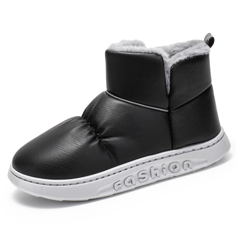 Chaussures à pain chaudes doublées de polaire d'hiver chaussures montantes en cuir décontractées pour hommes