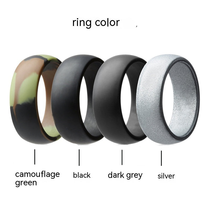 Bague en gel de silice, bague de sport pour hommes, bague de mariage pour couple