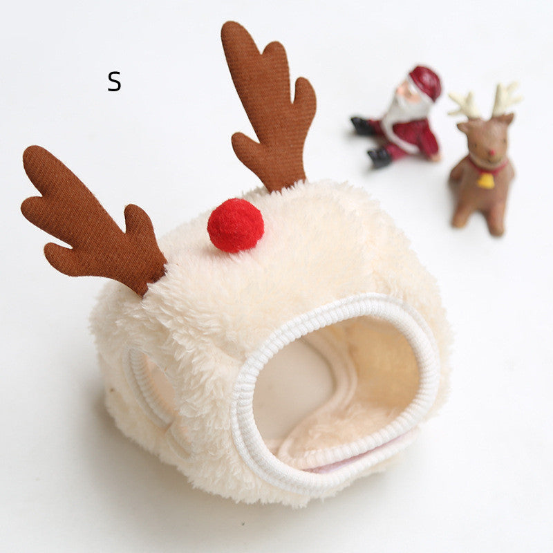 Chien Chat Animal de compagnie Chapeau de Noël Salive Serviette Bavoir
