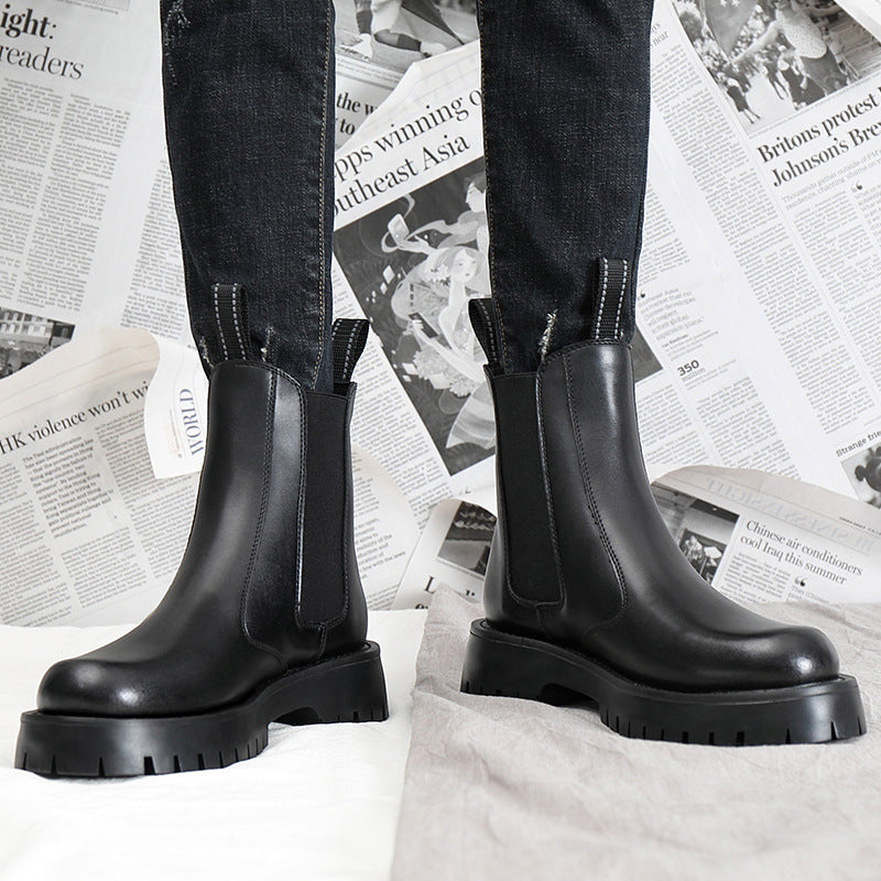 Bottes Dr Martens Doublées En Polaire D'hiver Style Coréen Pour Hommes