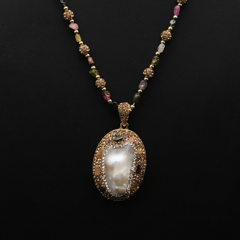 Freshwater Baroque Clavicle Chain Female
