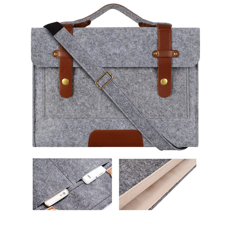 Funda protectora de fieltro para computadora simple y conveniente