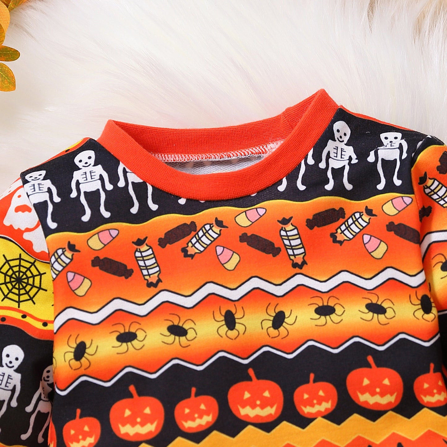 Conjunto de Halloween para niños con estampado lindo y creativo