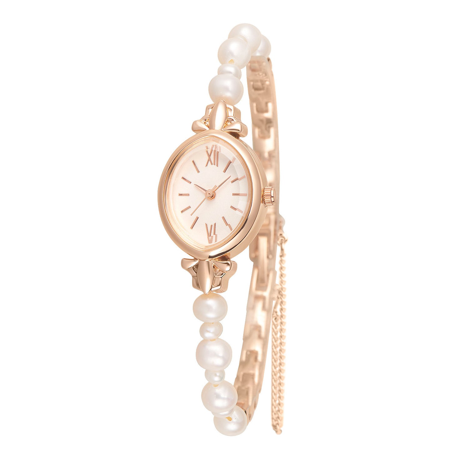 Montre pour femme à la mode, bracelet en perles d'eau douce naturelles