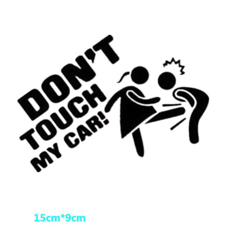 Don't Touch My Car Reflective Bumper Sticker