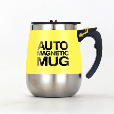 Tasse rotative électrique en acier inoxydable, tasse à café à agitation magnétique