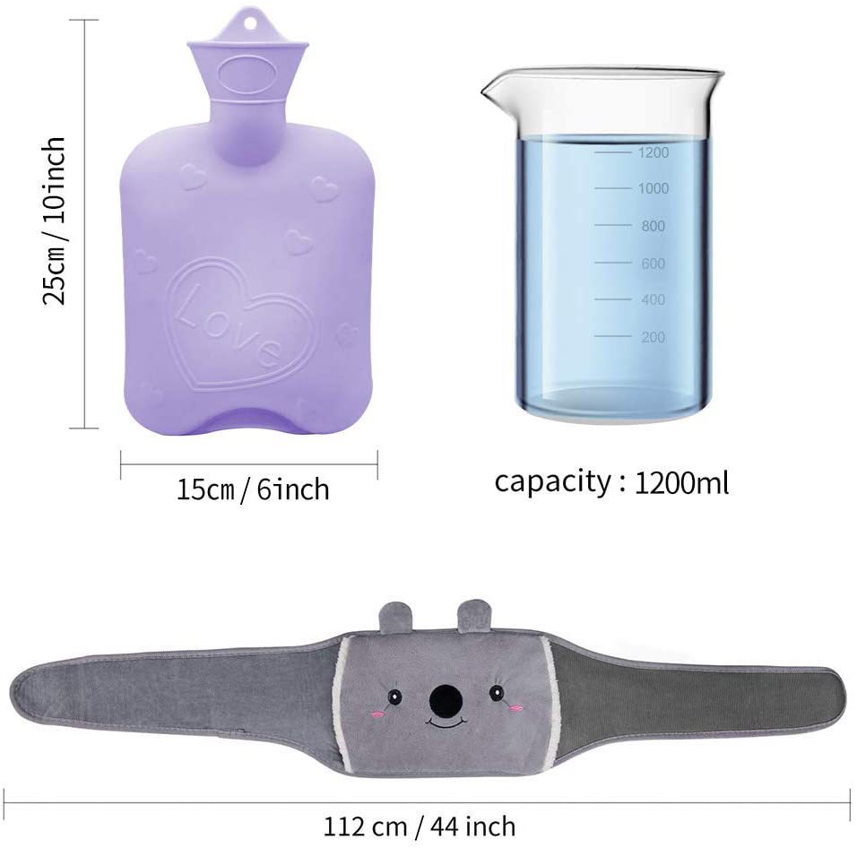 Cinturón para botella de agua de invierno, calentador de manos grande, bonito Animal, cinturón para botella de agua caliente, bolsa de agua caliente, cubierta de agua caliente, calentador de botella
