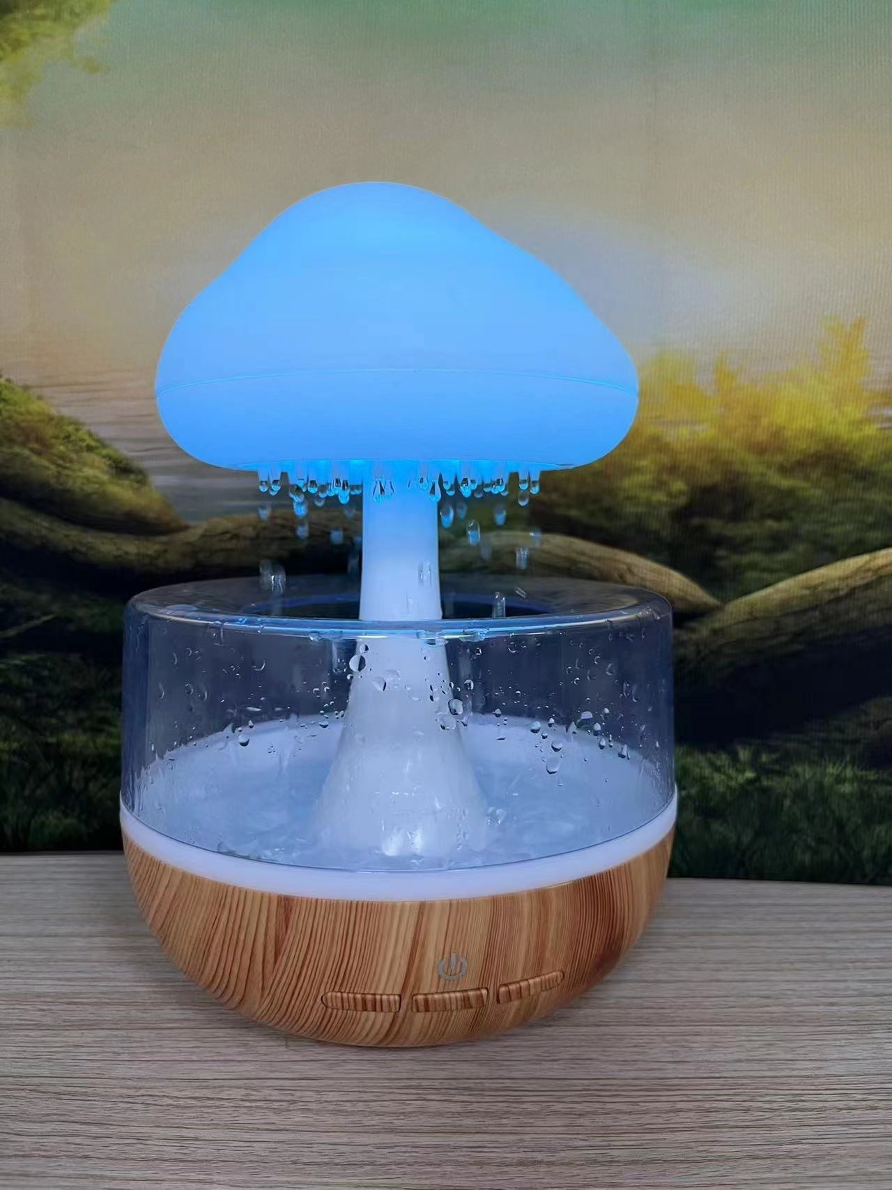 Venta al por mayor, lámpara de seta con Aroma de nube de lluvia, difusor de aceite esencial de aromaterapia, Micro humidificador, luz nocturna de nube de lluvia