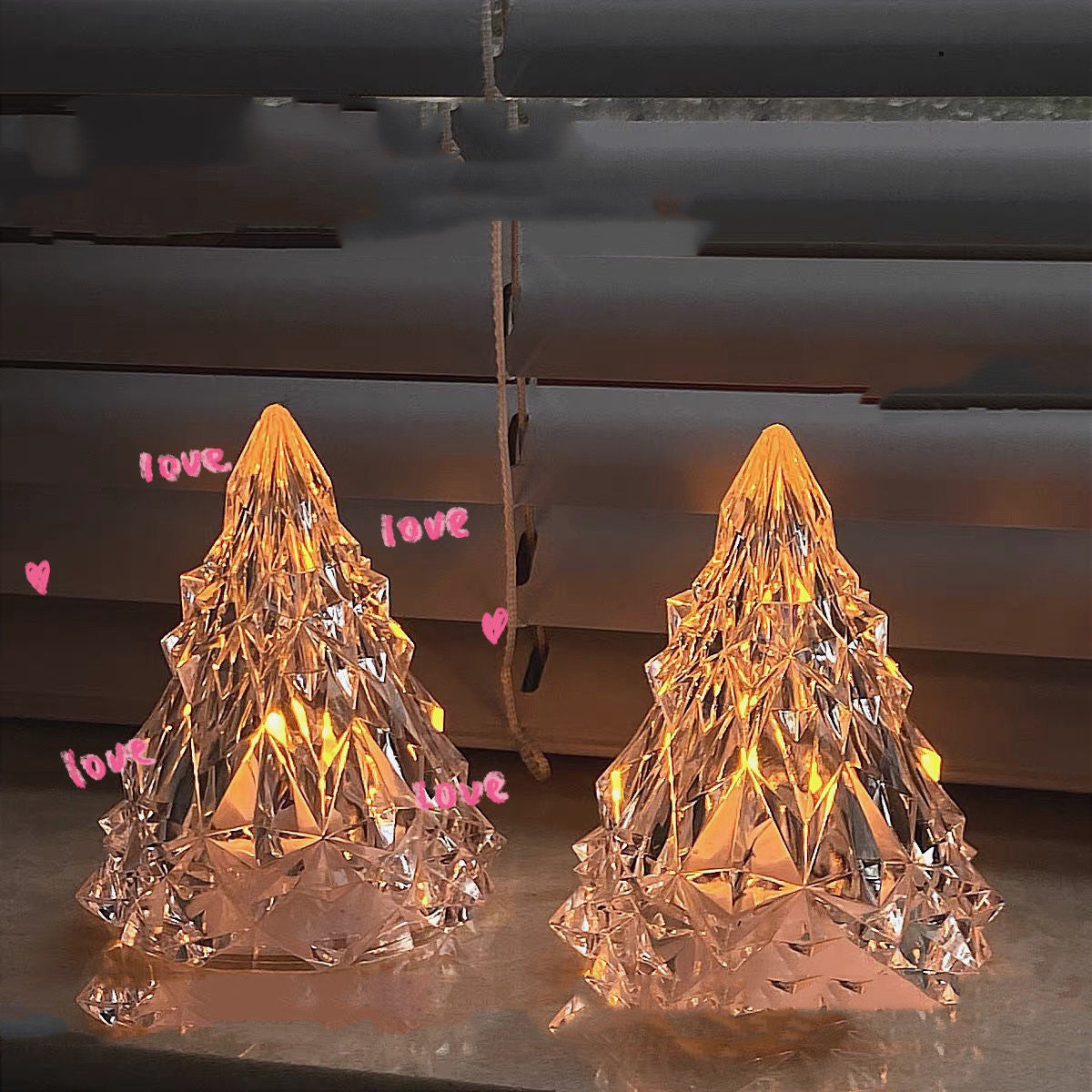 Ins Beautiful Iceberg Night Led Lights Lámpara de cristal con adornos navideños Led creativos de alto valor