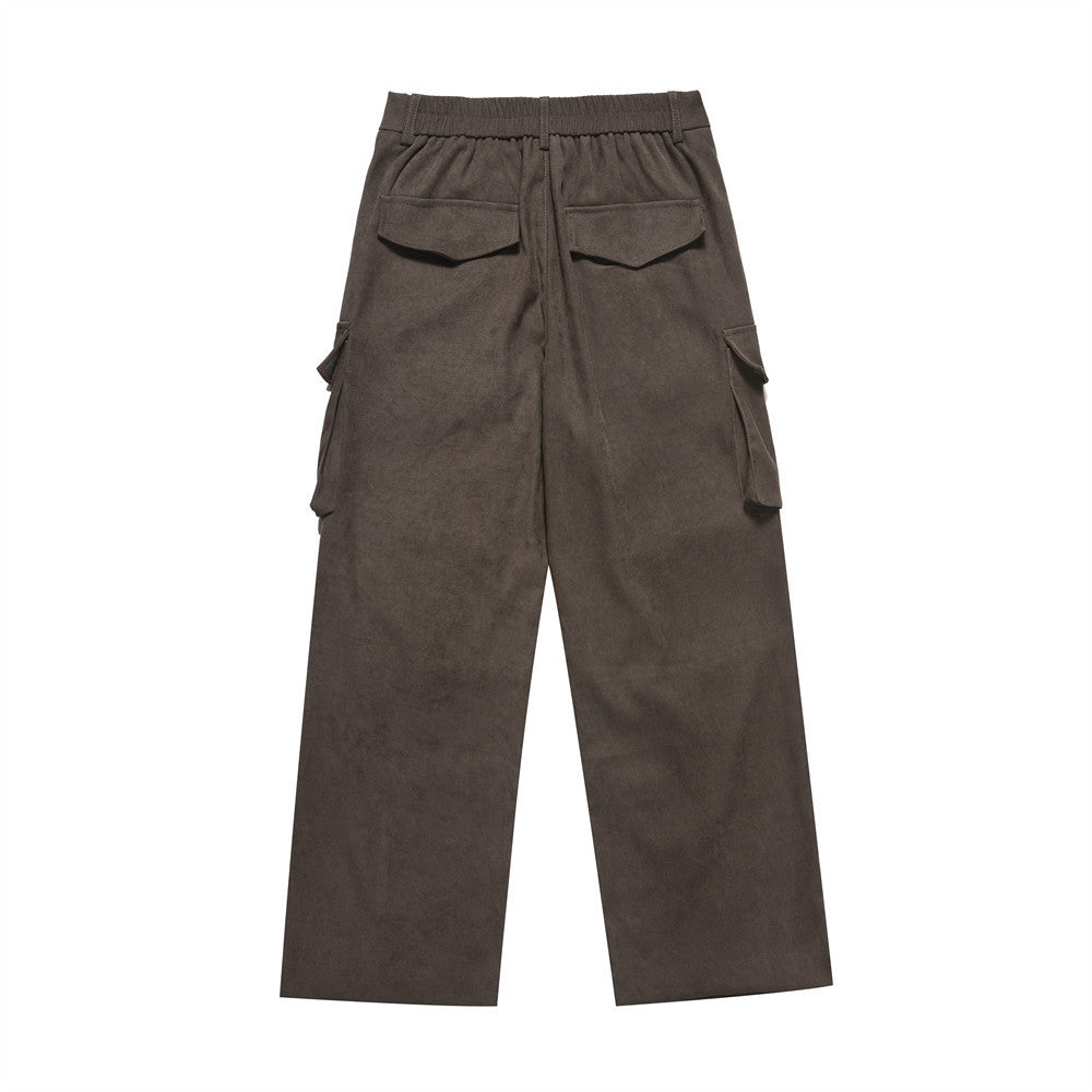 American High Street Knee Pleated Tooling Straight-leg Trousers