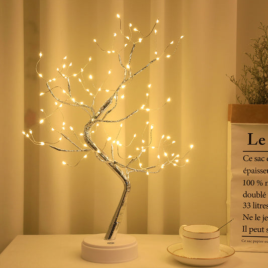 Nouvelle lumière colorée, LED ciel étoilé, fil de cuivre, lampe d'arbre à riz