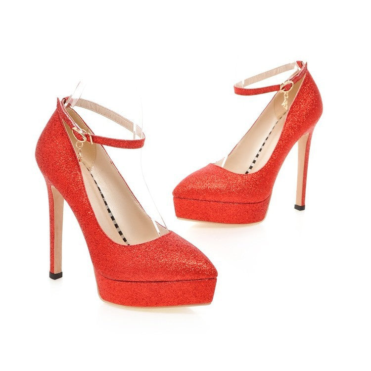 Chaussures à plateforme imperméables à talons aiguilles chics pour femmes