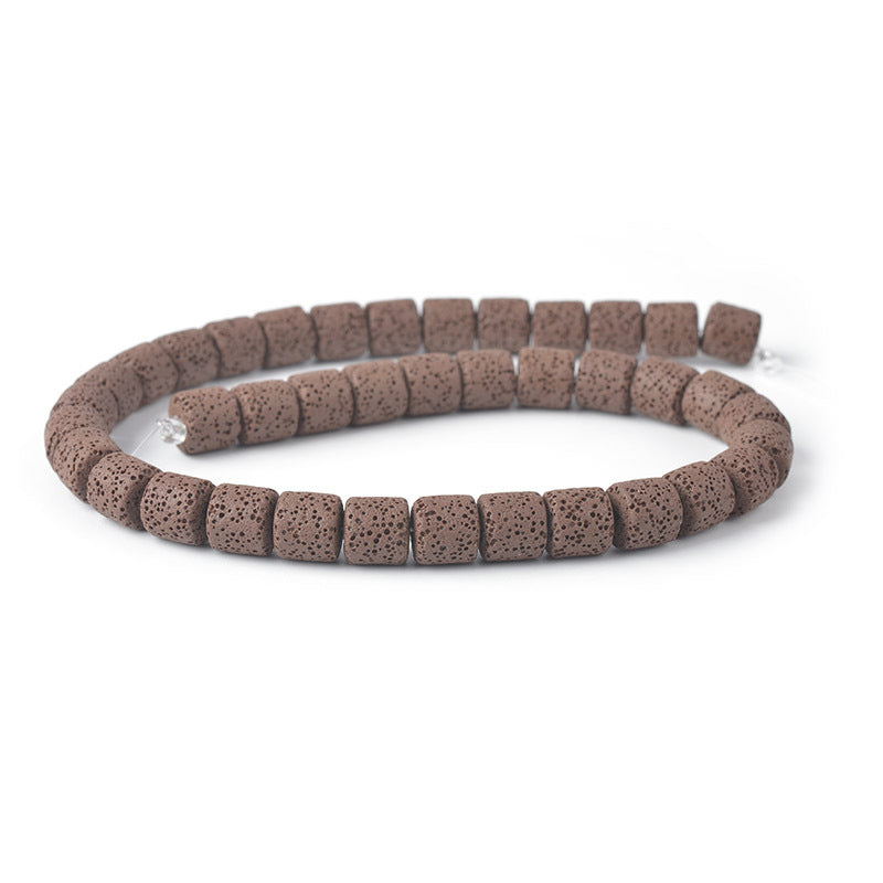 6mm Volcanic Rock Cylindrical DIY Handmade Beaded