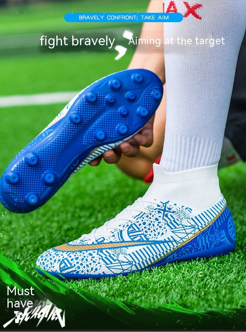Nouveau Chaussures de football de terrain ferme haut de gamme de sport respirant