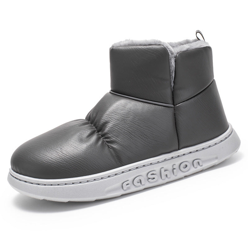 Chaussures à pain chaudes doublées de polaire d'hiver chaussures montantes en cuir décontractées pour hommes