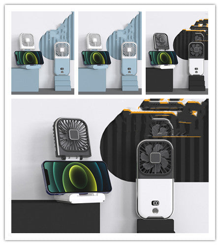 Ventilador pequeño portátil plegable con pantalla digital