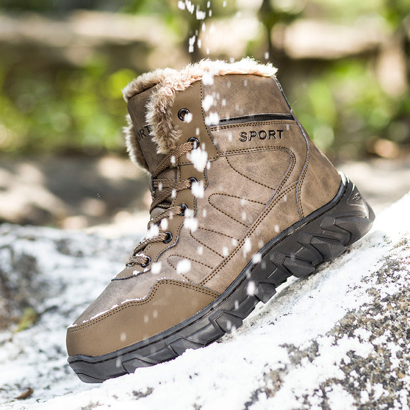 Botas de nieve de viaje térmicas antideslizantes y gruesas para hombre