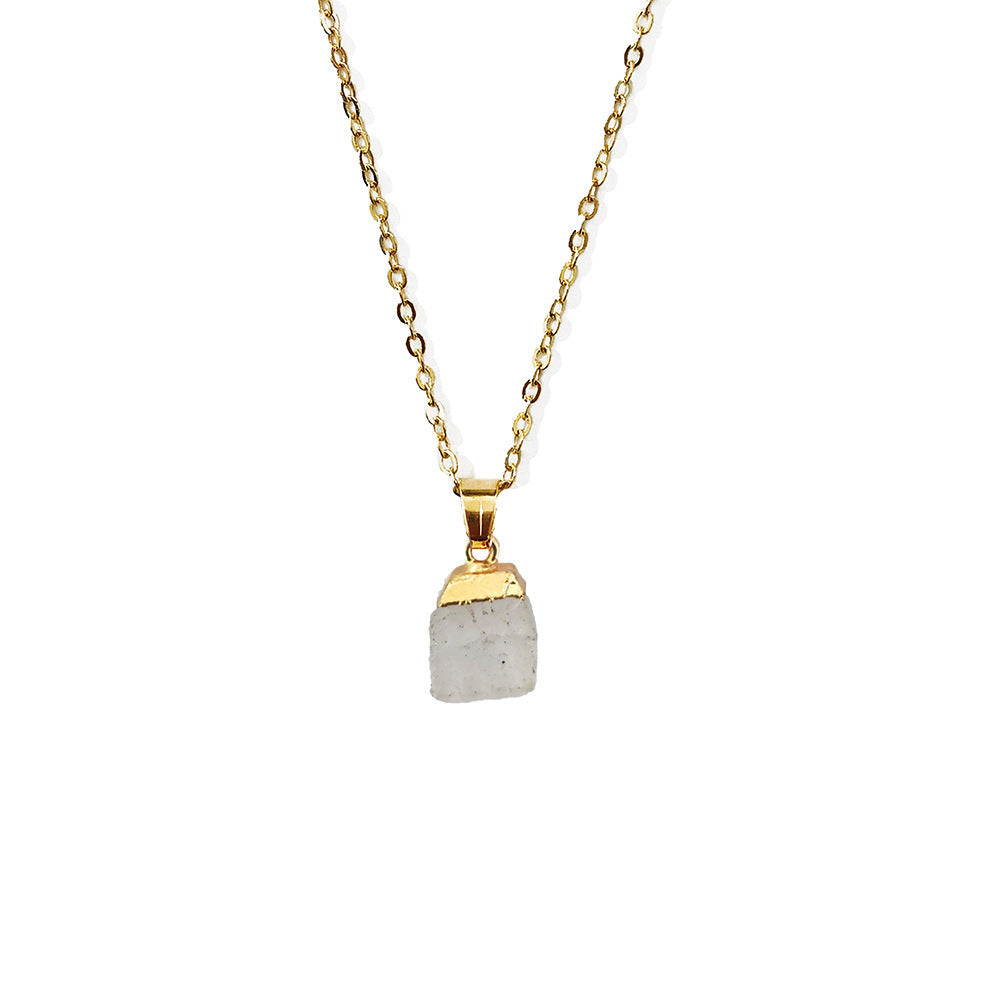 Collier Naturel Taillé Avec Pendentif Pierre Originale