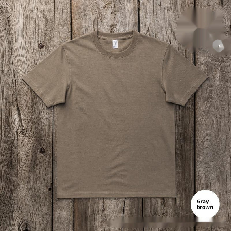 Unisex Thickened Heavy Pullover Japanese Short Sleeve Loose