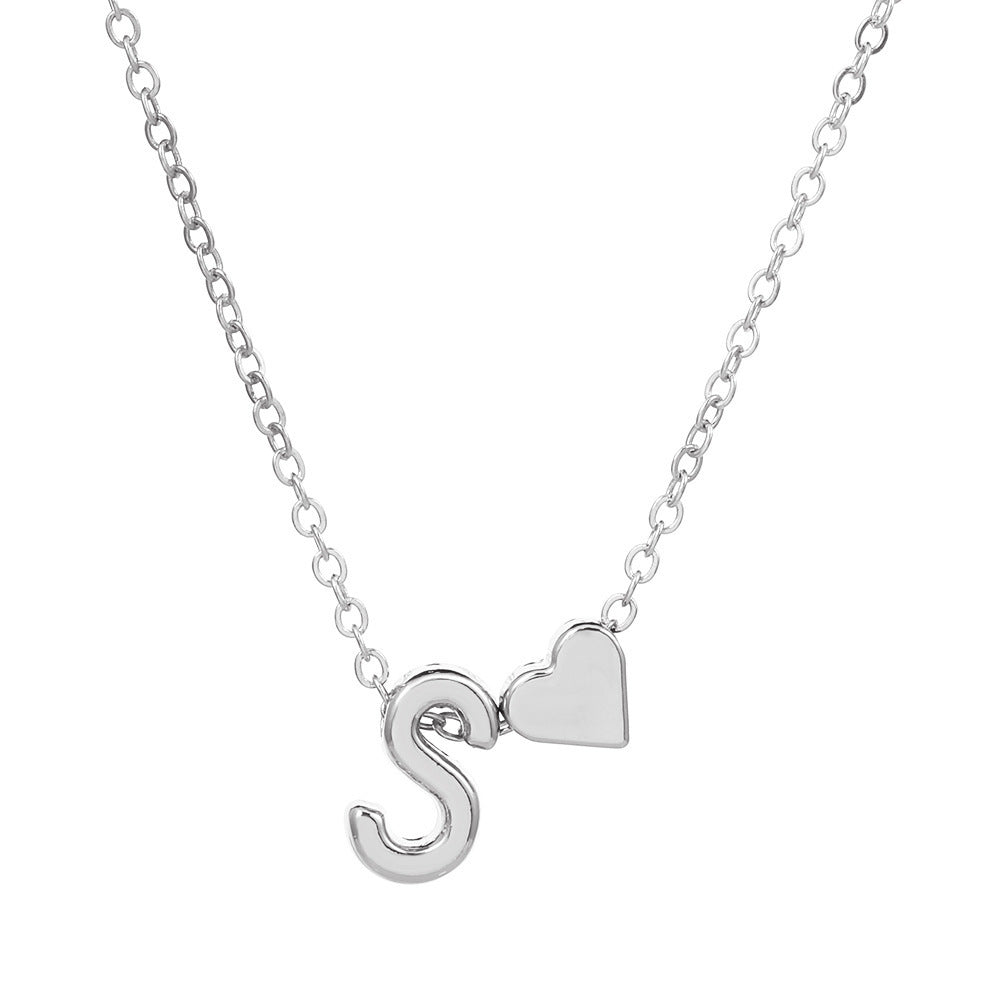 European And American Fashion Love 26 English Letter Simplicity Necklace