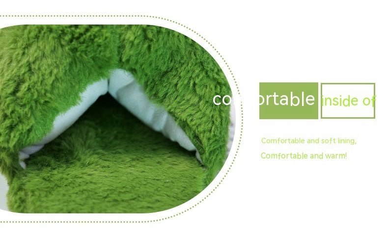 Zapatillas de aguacate de dibujos animados engrosadas y cálidas