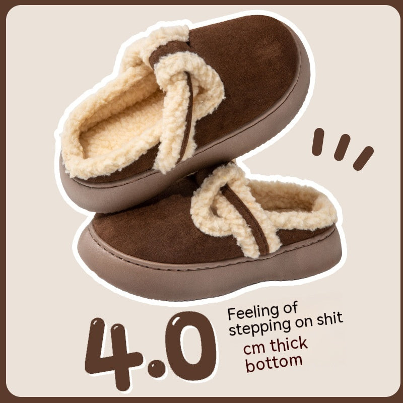 Women's Fur Slippers Winter Interior Home Plush All-matching