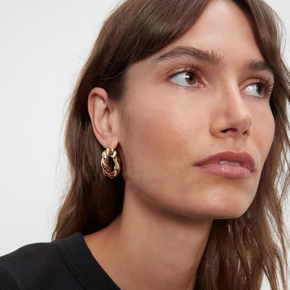 Boucles d'oreilles à motif de chanvre creux de haute qualité