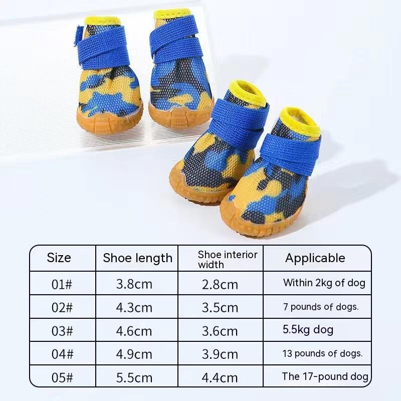 Dog Mesh Surface Shoes Upgraded Breathable Sandwich Thickened