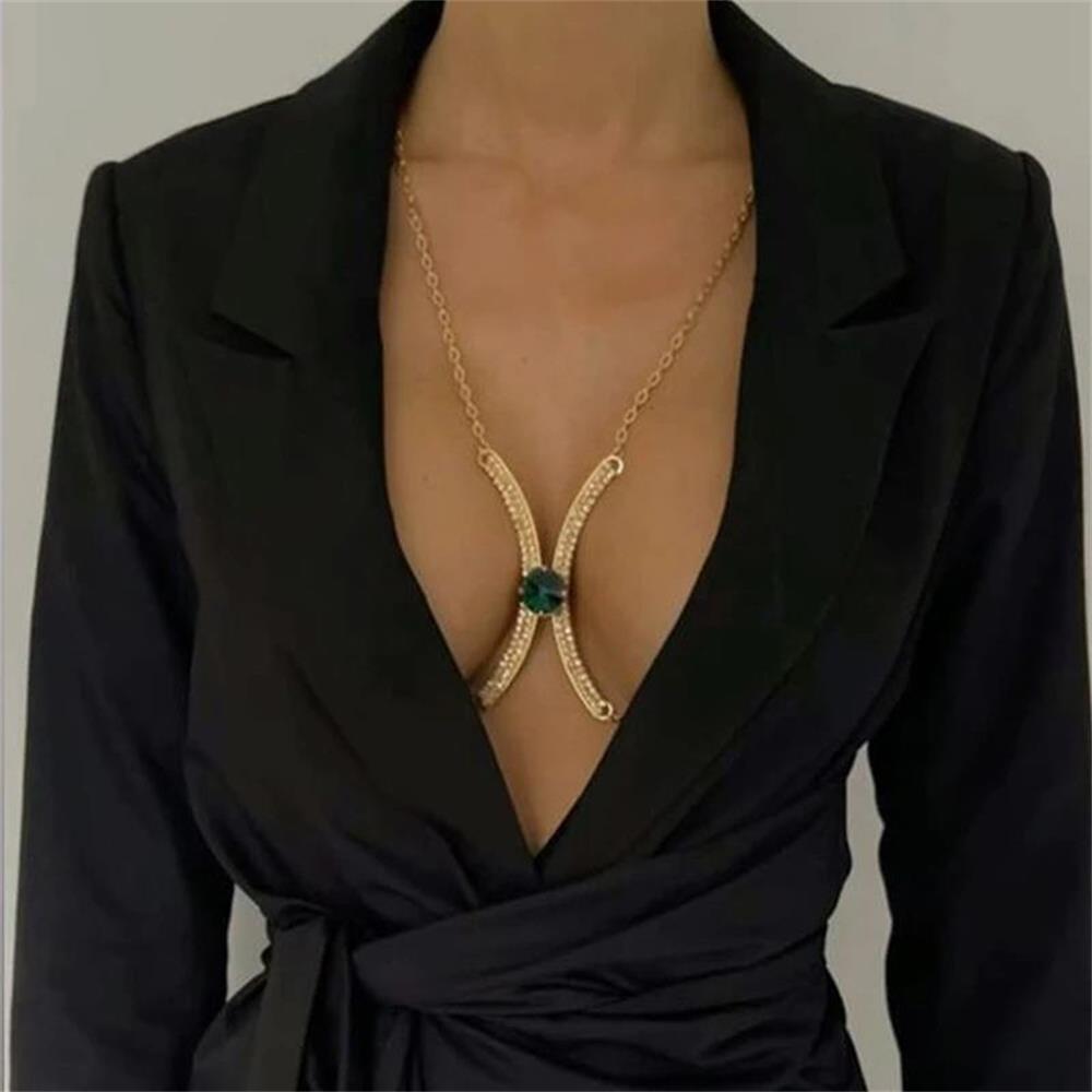 Plaque de poitrine à la mode pour femmes, bijou vert