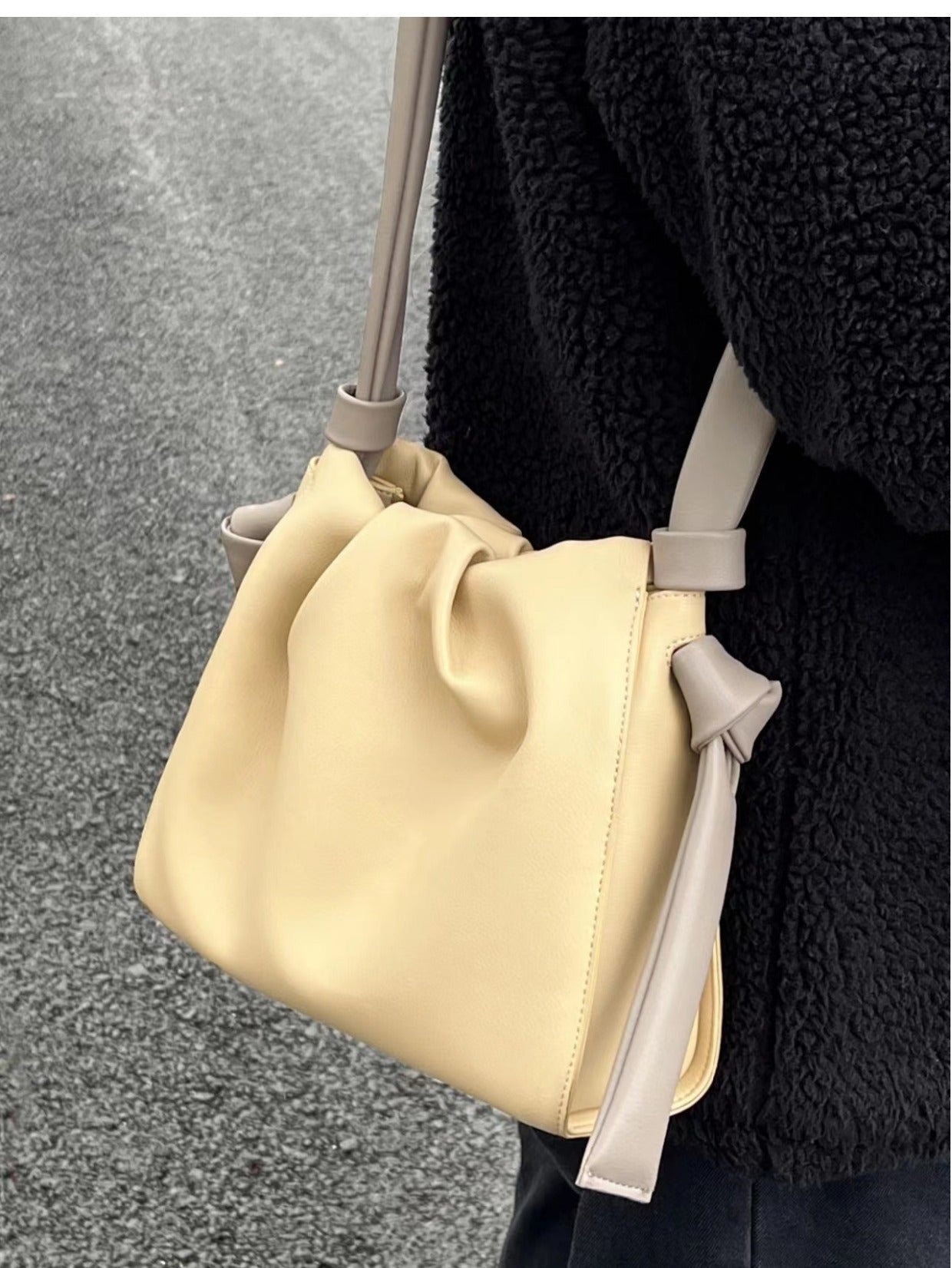 Sac messager à bandoulière simple en couleur contrastée à la mode
