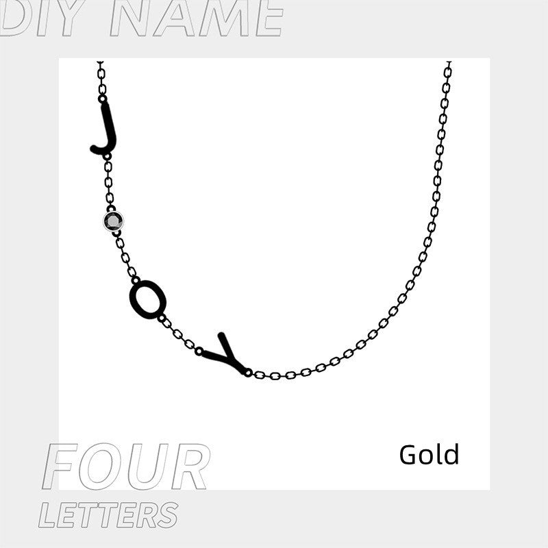 Stainless Steel 26 Alphabet Name Necklace