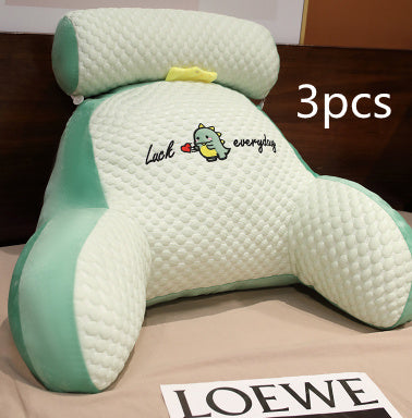 Coussin moelleux pour canapé, oreiller de déjeuner, coussin de lecture triangulaire, grand dossier doux, coussin lombaire pour chaise de bureau