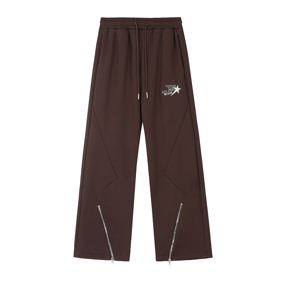 Loose Casual Fleece-lined Trousers Men