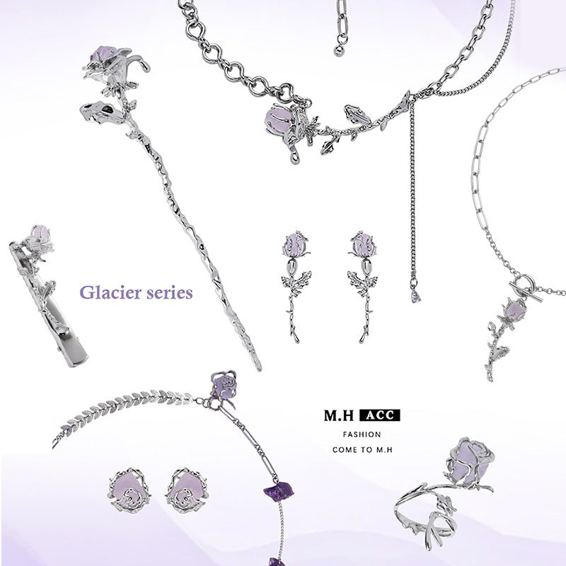 Pendientes originales de la serie Metal Rose