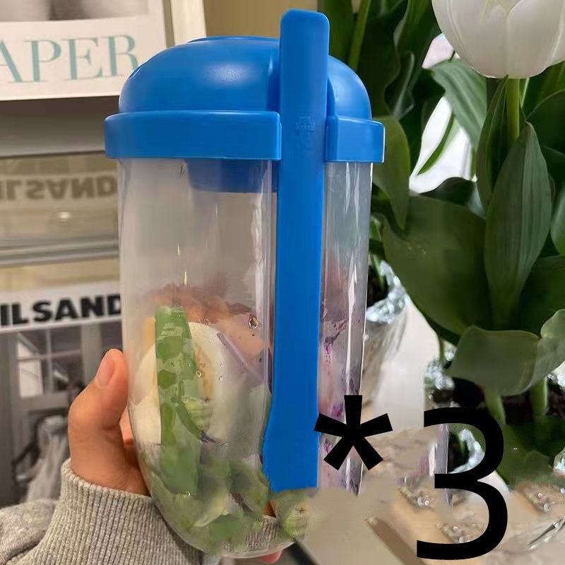 La tasse à salade de style Ins avec fourchette et couvercle est portable
