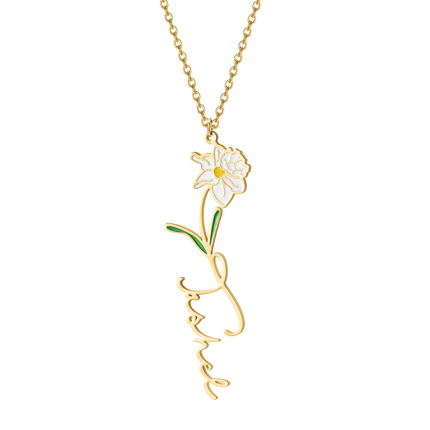 Collier en métal en acier inoxydable, couleur titane, fleur de décembre, bricolage