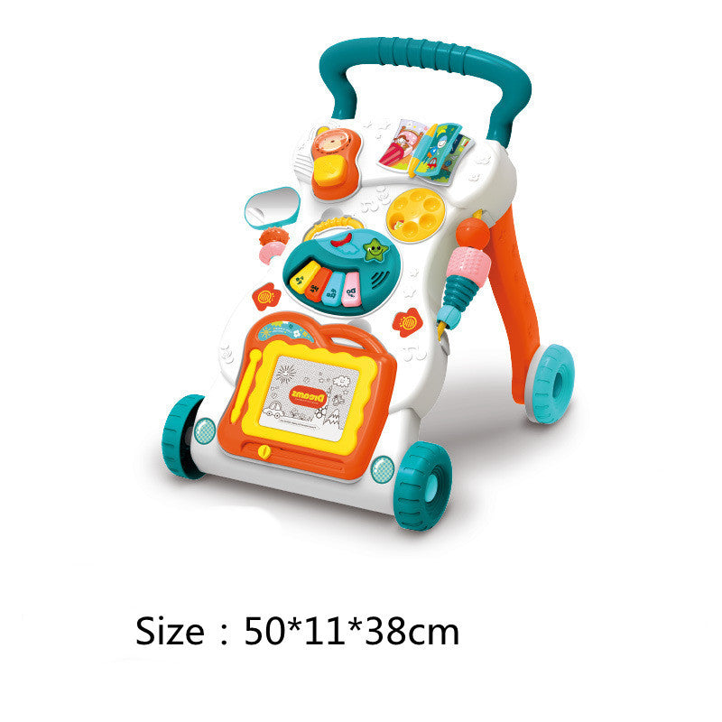 Bébé poussette marcheur jouet bébé éducation précoce puzzle multi-fonction musique chariot usine directe