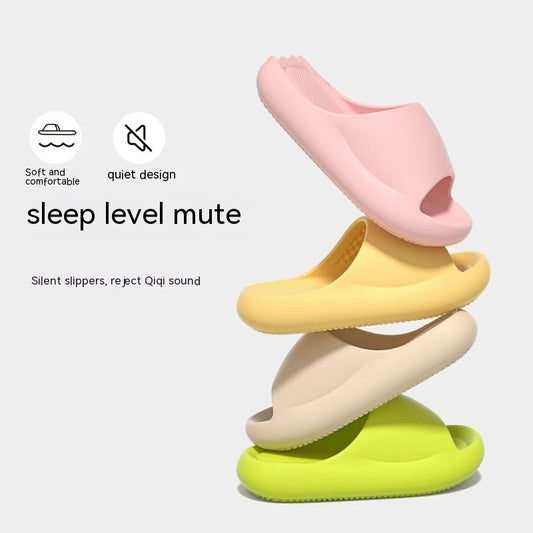 Pantoufles muettes pour femmes, sandales antidérapantes simples de bain d'été pour la maison