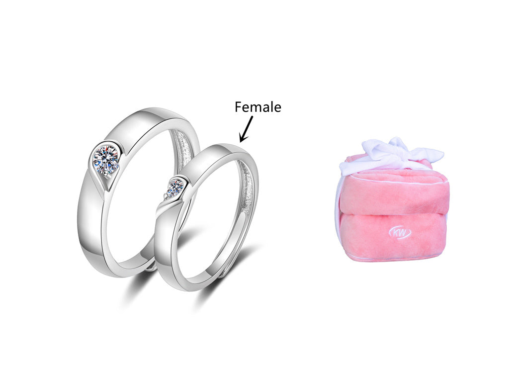 Bague de confession de couple, amour, gros diamant, poupée, boîte à bagues en peluche