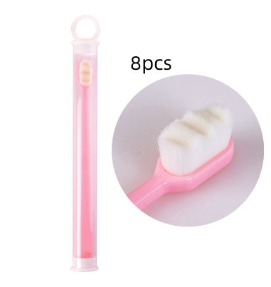 Brosse à dents Ultra-fine, poils Super doux, nettoyage en profondeur, Portable, outils de soins bucco-dentaires, nettoyage buccal, voyage