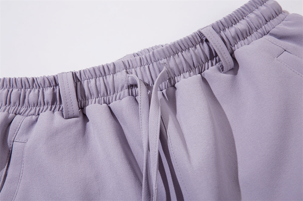 Men's Split Deconstruction Design Stitching Straight Casual Trousers