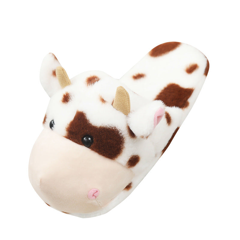 Pantoufles de vache mignonnes, jouets en peluche