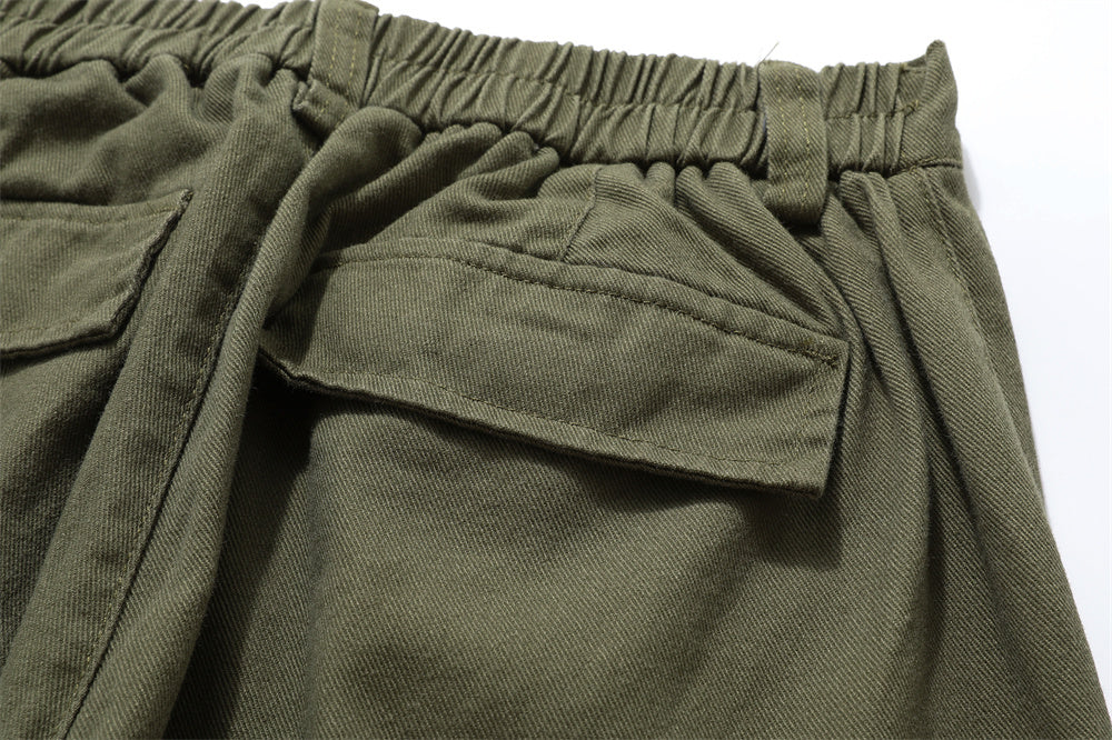 Men's Fashion Personalized Solid Color Loose Trousers