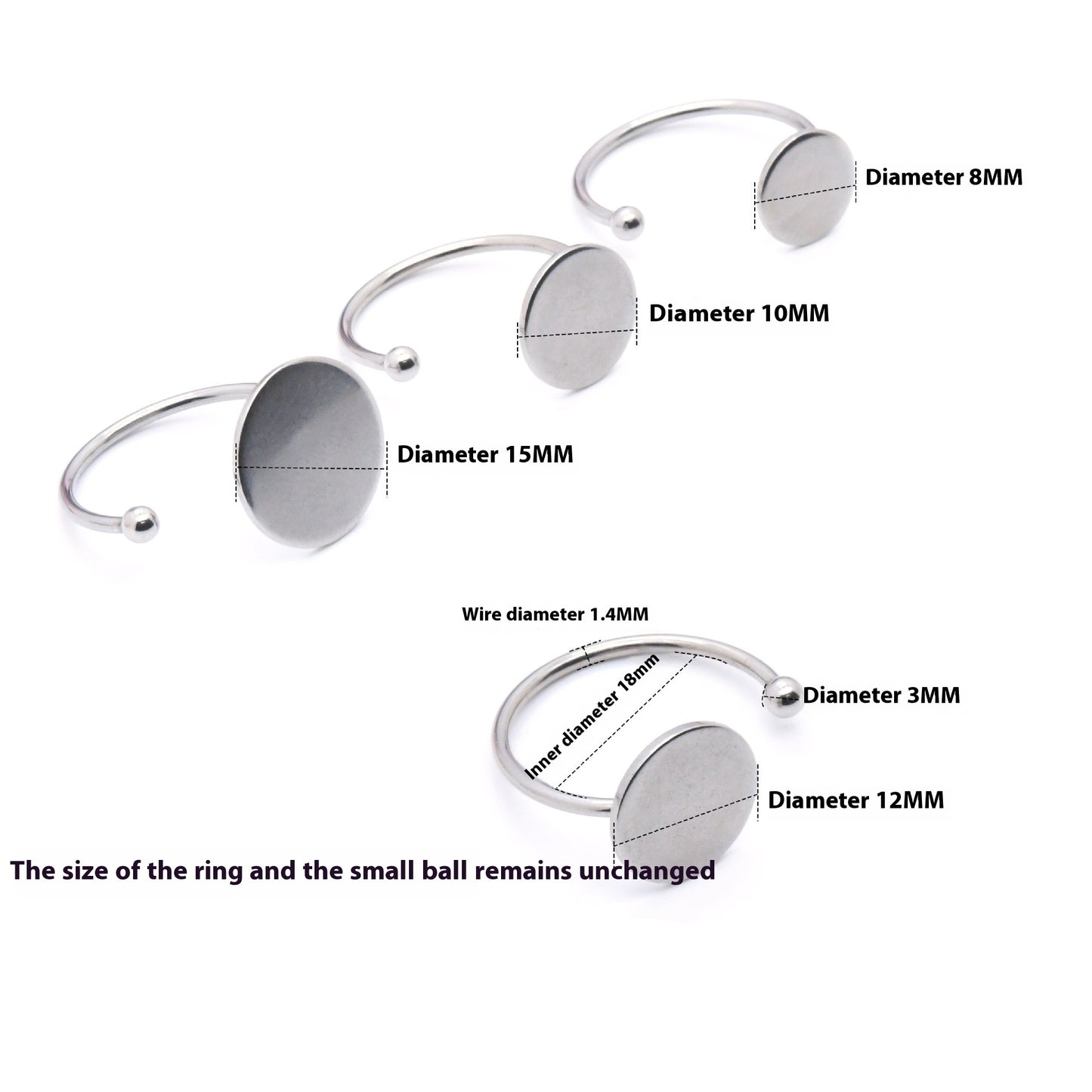 Accessoires de joint simple en acier inoxydable