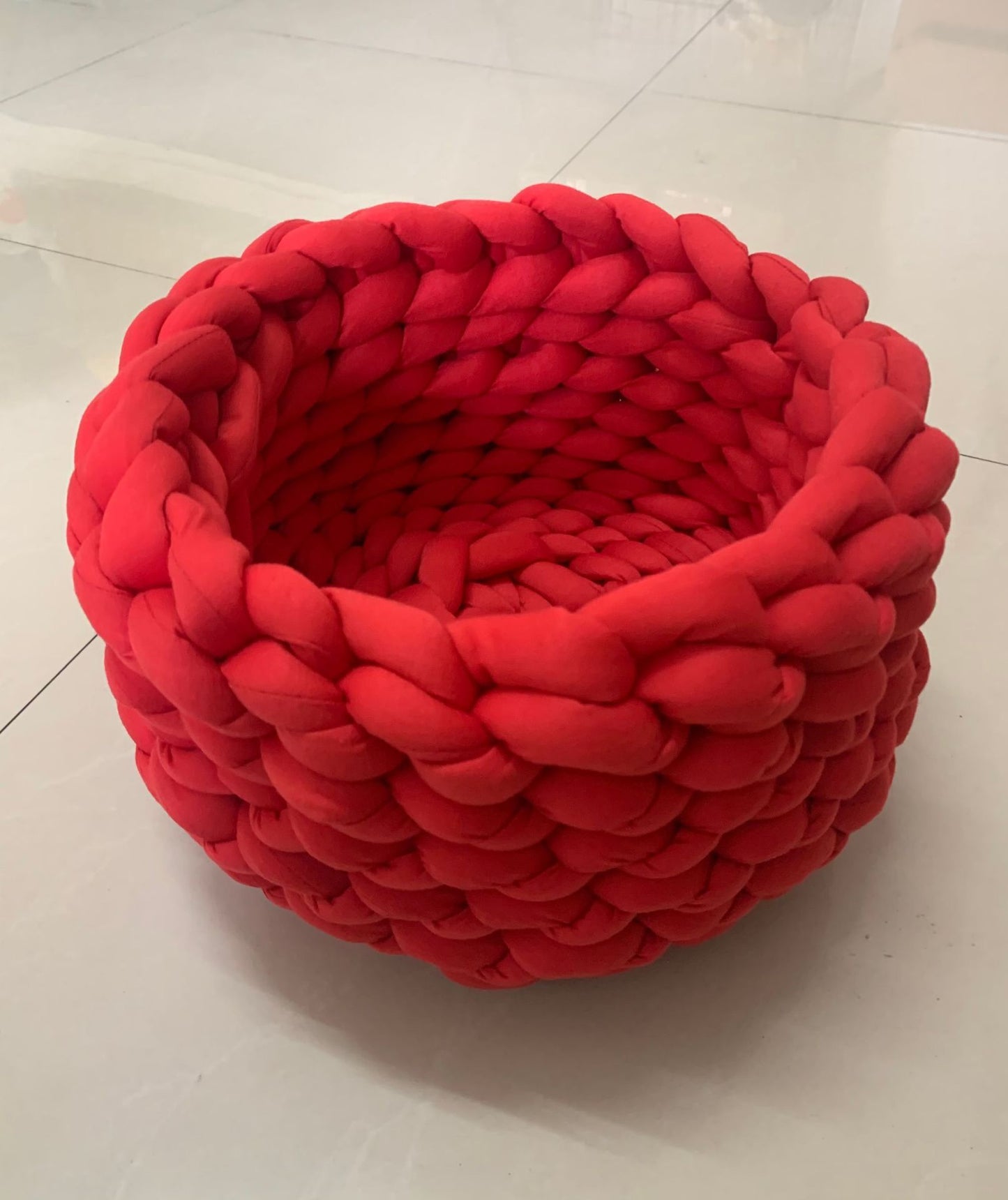 Coussin de maison pour chat, doux et Long, en peluche, tapis chaud pour animaux de compagnie, chenil mignon, panier de couchage, lit rond, moelleux, confortable au toucher, produits pour animaux de compagnie