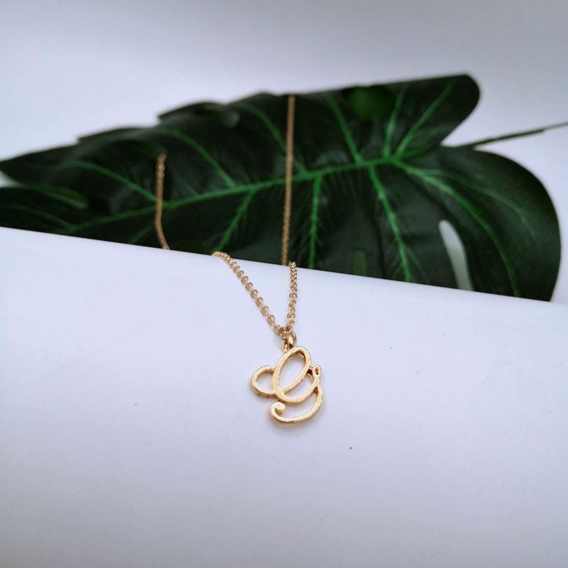 Ornament 26 Letter Necklace Simple Fashion Character Capital English Pendant Special-interest Design Clavicle Chain